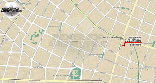 mapa Sexshop Delivery Barrio Norte Barrio Norte sexshop